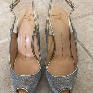 Giuseppe Zanotti Glitter Peeptoe size 6.5